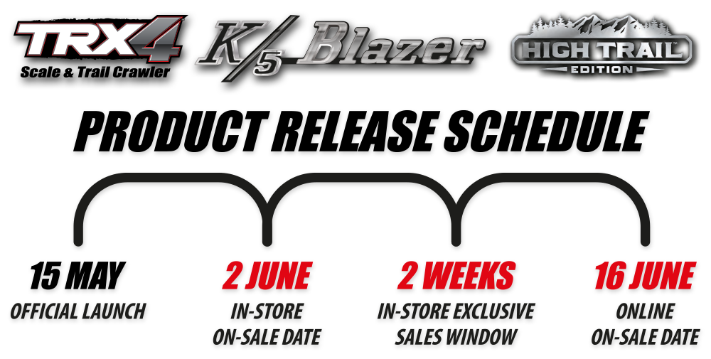 Traxxas TRX-4 1972 K5 Blazer High Trail Schedule